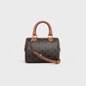 Tan Small Boston In Triomphe Canvas And Calfskin - Leather Women's Handbag - Bagsfits