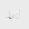 White Folco Cuir Triomphe In Smooth Calfskin - Leather Women's Handbag - Bagsfits