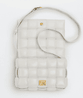 Chalk Padded Cassette Leather Bag - Leather Women's Handbag - Bagsfits