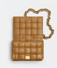 Caramel Chain Cassette Leather Bag - Leather Women's Handbag - Bagsfits