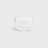 White Folco Cuir Triomphe In Smooth Calfskin - Leather Women's Handbag - Bagsfits
