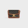 Tan Teen Triomphe Bag In Triomphe Canvas And Calfskin - Leather Women's Handbag - Bagsfits