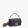 Baguette Canvas Bag - Leather Women's Handbag - Bagsfits