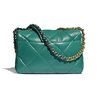 Green Lambskin Chnl 19 Large HandBag - Leather's Women Shoulder Bag