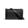 Black Calfskin Medium Boy Bag - Leather Women's Handbags