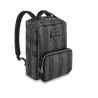 Utilitary Backpack Monogram Stripes Eclipse Leather Bag - Leather Men's Handbag - Bagsfits