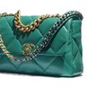 Green Lambskin Chnl 19 Large HandBag - Leather's Women Shoulder Bag