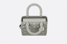 Gray Cannage Lambskin Medium Lady Bag - Leather Women's Handbag - Bagsfits