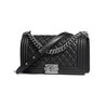 Black Calfskin Medium Boy Bag - Leather Women's Handbags
