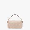 Baguette Canvas Bag - Leather Women's Handbag - Bagsfits