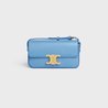 Azure Triomphe Shoulder Bag In Shiny Calfskin - Leather Women's Handbag - Bagsfits