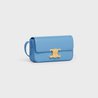 Azure Triomphe Shoulder Bag In Shiny Calfskin - Leather Women's Handbag - Bagsfits