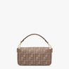 Baguette Canvas Bag - Leather Women's Handbag - Bagsfits
