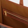 Tan Horizontal Cabas In Triomphe Canvas And Calfskin - Leather Women's Handbag - Bagsfits