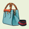 Light Blue Diana Mini Tote Bag - Leather Women's Handbag - Bagsfits
