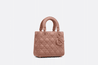 Blush Ultramatte Cannage Calfskin Small Lady ABCDior Bag - Leather Women's Handbag - Bagsfits