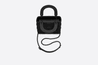 Black Ultramatte Cannage Calfskin Mini Lady Bag - Leather Women's Handbag - Bagsfits