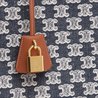 Navy Blue Horizontal Cabas In Textile With Triomphe Embroidery And Calfskin - Leather Women's Handbag - Bagsfits