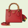 Red Diana Mini Tote Bag - Leather Women's Handbag - Bagsfits