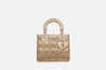Beige Patent Cannage Calfskin Small Lady Bag - Leather Women's Handbag - Bagsfits