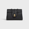 Black Medium Soft 16 Bag In Supple Rained Calfskin - Leather Women's Handbag - Bagsfits