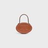 Tan Oval Minaudiere Cuir Triomphe In Smooth Calfskin - Leather Women's Handbag - Bagsfits