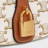 White Clutch On Strap In Triomphe Canvas And Calfskin - Leather Women's Handbag - Bagsfits