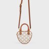 White Medium Celine Heart In Triomphe Canvas And Calfskin - Leather Women's Handbag - Bagsfits