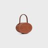 Tan Oval Minaudiere Cuir Triomphe In Smooth Calfskin - Leather Women's Handbag - Bagsfits