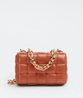 Maple Chain Cassette Leather Bag - Leather Women's Handbag - Bagsfits