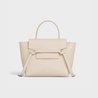Ivory Nano Belt Bag In Grained Calfskin - Leather Women's Handbag - Bagsfits