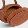 Tan Oval Minaudiere Cuir Triomphe In Smooth Calfskin - Leather Women's Handbag - Bagsfits