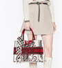Latte Multicolor Cupidon Medium Book Tote Bag - Leather Women's Handbag - Bagsfits