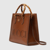 Brown Diana Small Top Handle Bag - Leather Women's Handbag - Bagsfits