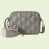 Dusty Grey GG Matelassé Leather Shoulder Bag - Leather Women's Handbag - Bagsfits