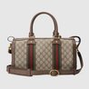 GG Small Duffle Bag With Web - Leather Men's Handbag