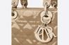 Beige Patent Cannage Calfskin Small Lady Bag - Leather Women's Handbag - Bagsfits