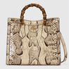 Natural Diana Small Python Tote Bag - Leather Women's Handbag - Bagsfits