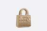 Beige Patent Cannage Calfskin Small Lady Bag - Leather Women's Handbag - Bagsfits