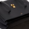 Black Medium Soft 16 Bag In Supple Rained Calfskin - Leather Women's Handbag - Bagsfits