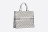 Gray Oblique Embroidery Book Tote - Women’s Leather Bag