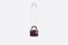 Amaranth Cannage Lambskin Mini Lady Bag - Leather Women's Handbag - Bagsfits