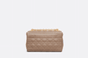 Warm Taupe Supple Cannage Calfskin Medium Caro Bag - Leather Women's Handbag - Bagsfits