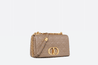 Warm Taupe Supple Cannage Calfskin Medium Caro Bag - Leather Women's Handbag - Bagsfits