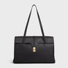 Black Large Soft 16 Bag In Smooth Calfskin - Leather Women's Handbag - Bagsfits