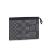 Pochette Voyage MM Damier Graphite - Leather Men's Wallet