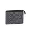 Pochette Voyage MM Damier Graphite - Leather Men's Wallet