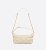 Latte Macrocannage Calfskin Small Nomad Bag - Leather Women's Handbag - Bagsfits