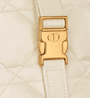 Latte Macrocannage Calfskin Small Nomad Bag - Leather Women's Handbag - Bagsfits