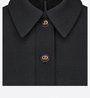 Black Wool and Silk Fitted Dress With 'CD' Buttons - Women's Clothes - Bagsfits